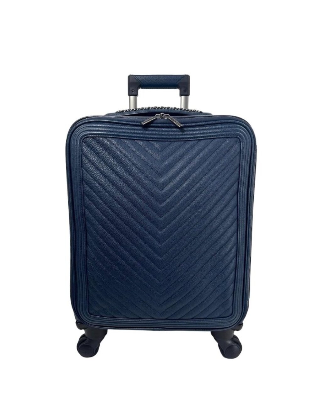 Chanel Caviar Leather V-stitch Chevron Carry Case Travel Bag